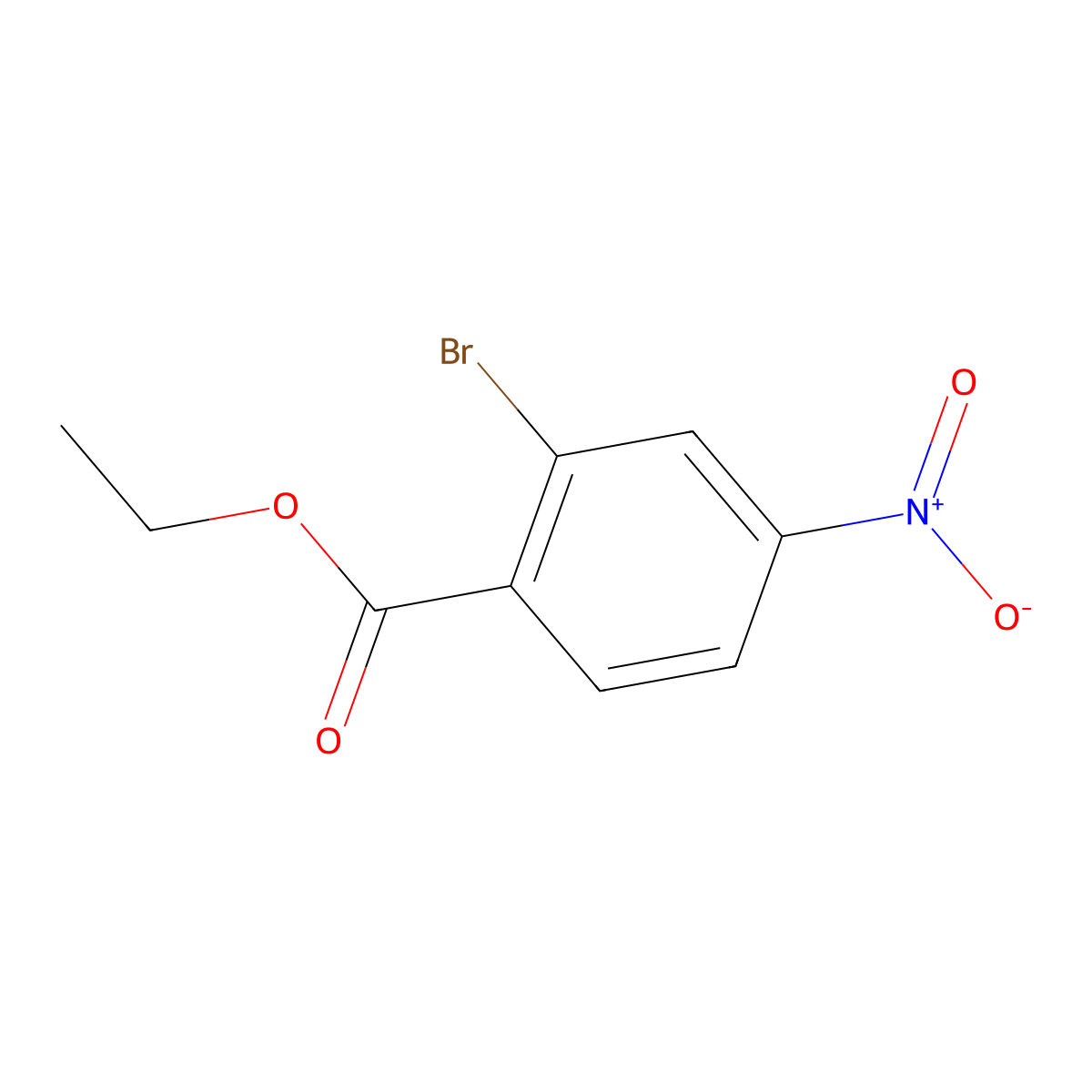 Ethyl 2-bromo-4-nitrobenzoate molecular structure, CAS 128566-93-8