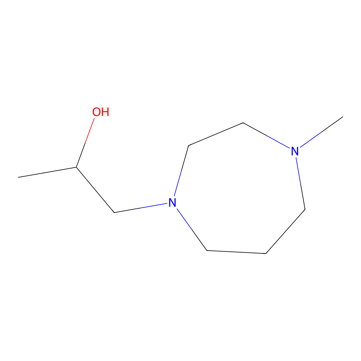 1-(4-Methyl-1,4-diazepan-1-yl)propan-2-ol molecular structure, CAS 1285669-77-3