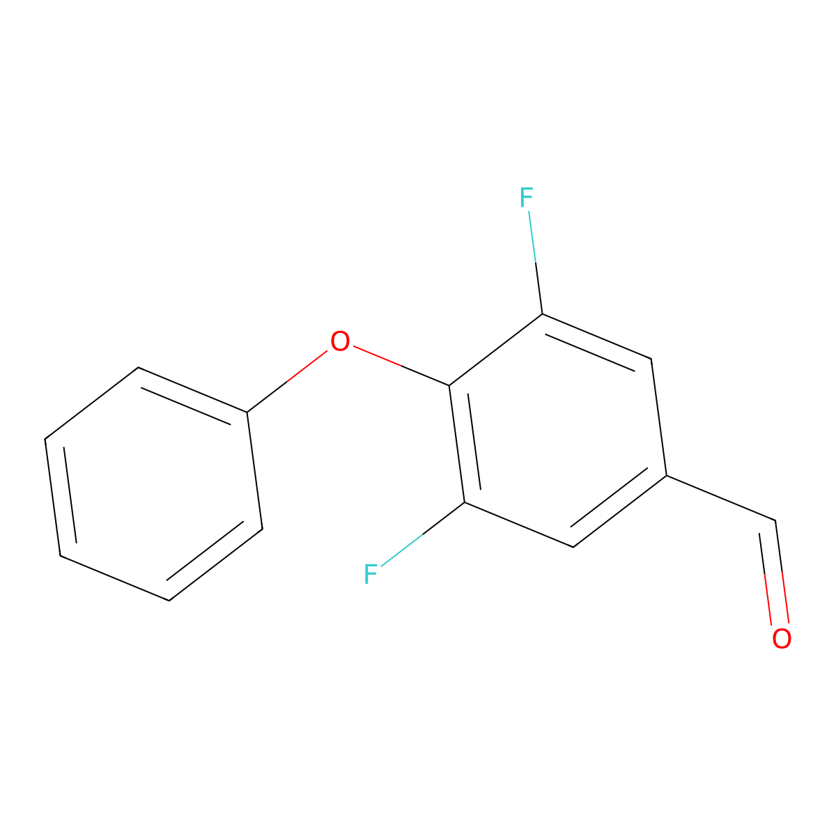 3,5-Difluoro-4-phenoxybenzaldehyde molecular structure, CAS 1285690-36-9