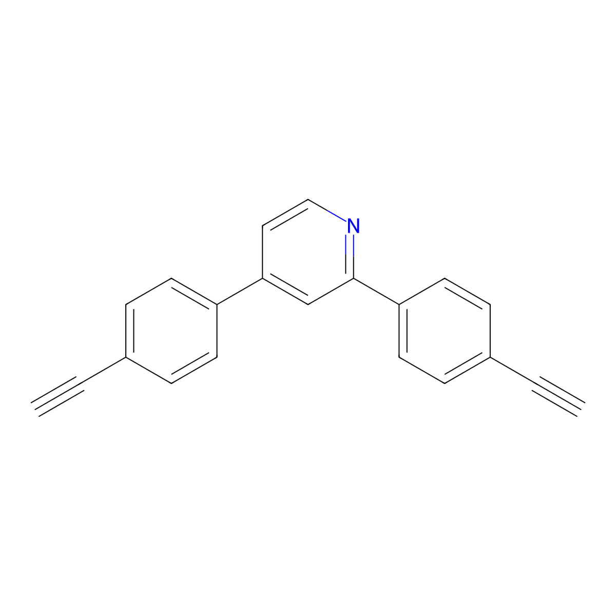 2,4-Bis(4-ethynylphenyl)pyridine molecular structure, CAS 1285694-84-9
