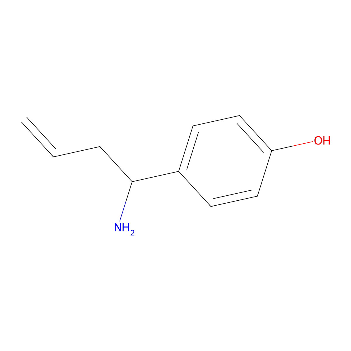 4-((S)-1-aminobut-3-enyl)phenol molecular structure, CAS 1285696-12-9