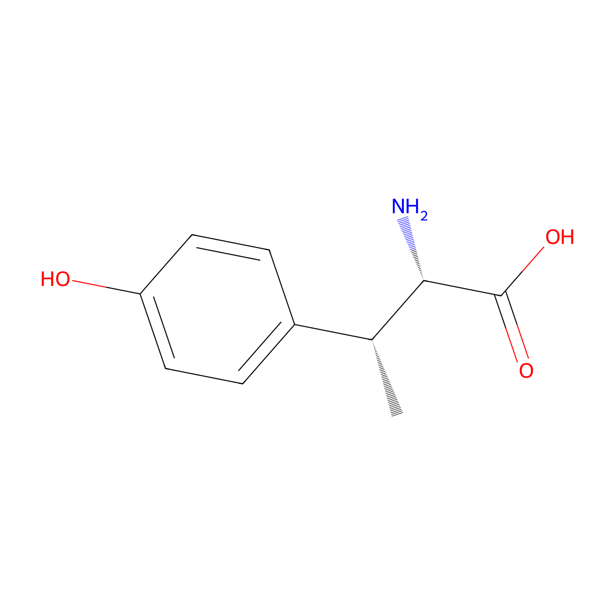 (2S,3R)-2-Amino-3-(4-hydroxyphenyl)butanoic acid molecular structure, CAS 128573-12-6