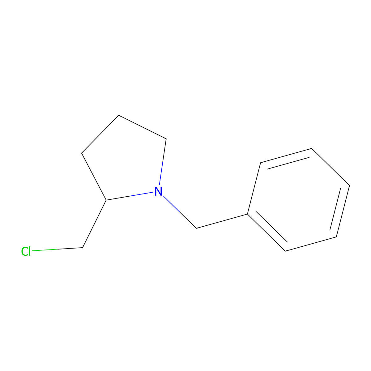 (S)-1-Benzyl-2-chloromethyl-pyrrolidine molecular structure, CAS 128574-35-6