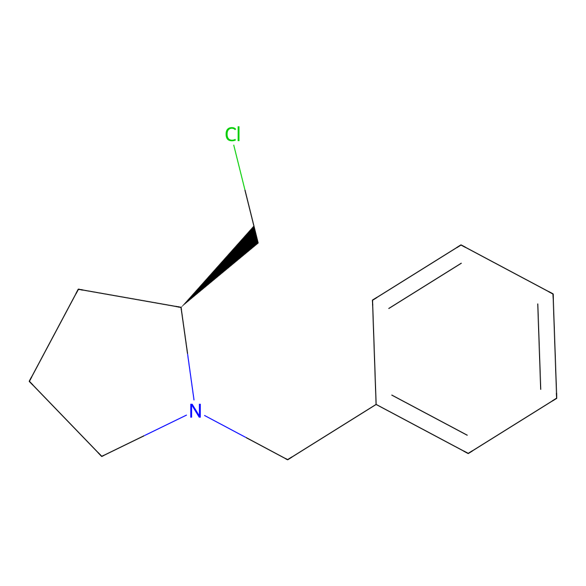(S)-1-Benzyl-2-chloromethyl-pyrrolidine molecular structure, CAS 128574-35-6