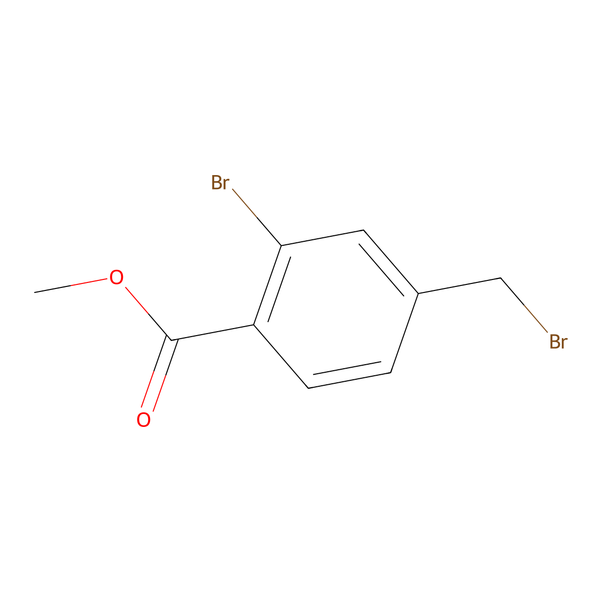 Methyl 2-bromo-4-(bromomethyl)benzoate molecular structure, CAS 128577-48-0