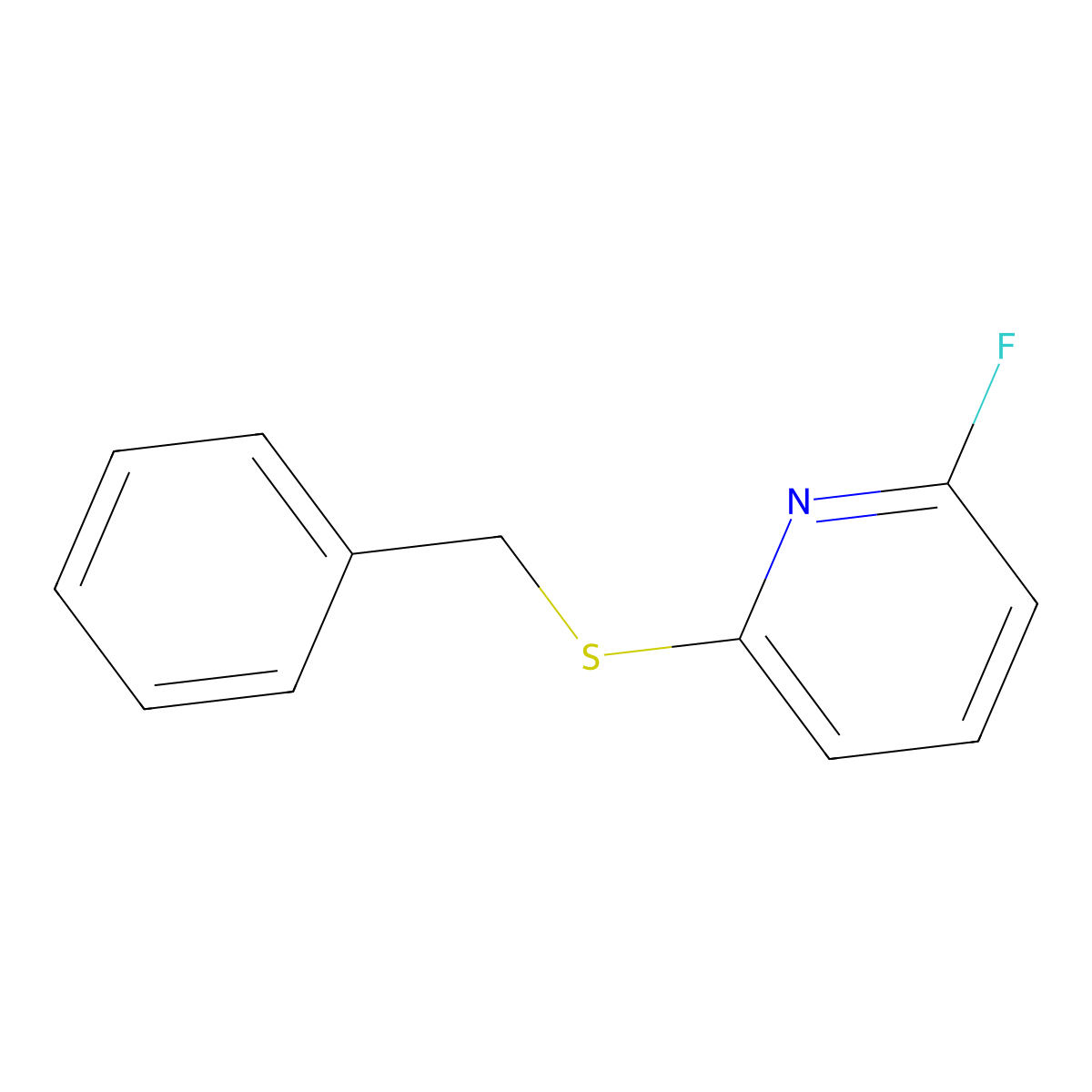 2-(Benzylthio)-6-fluoropyridine molecular structure, CAS 128583-06-2