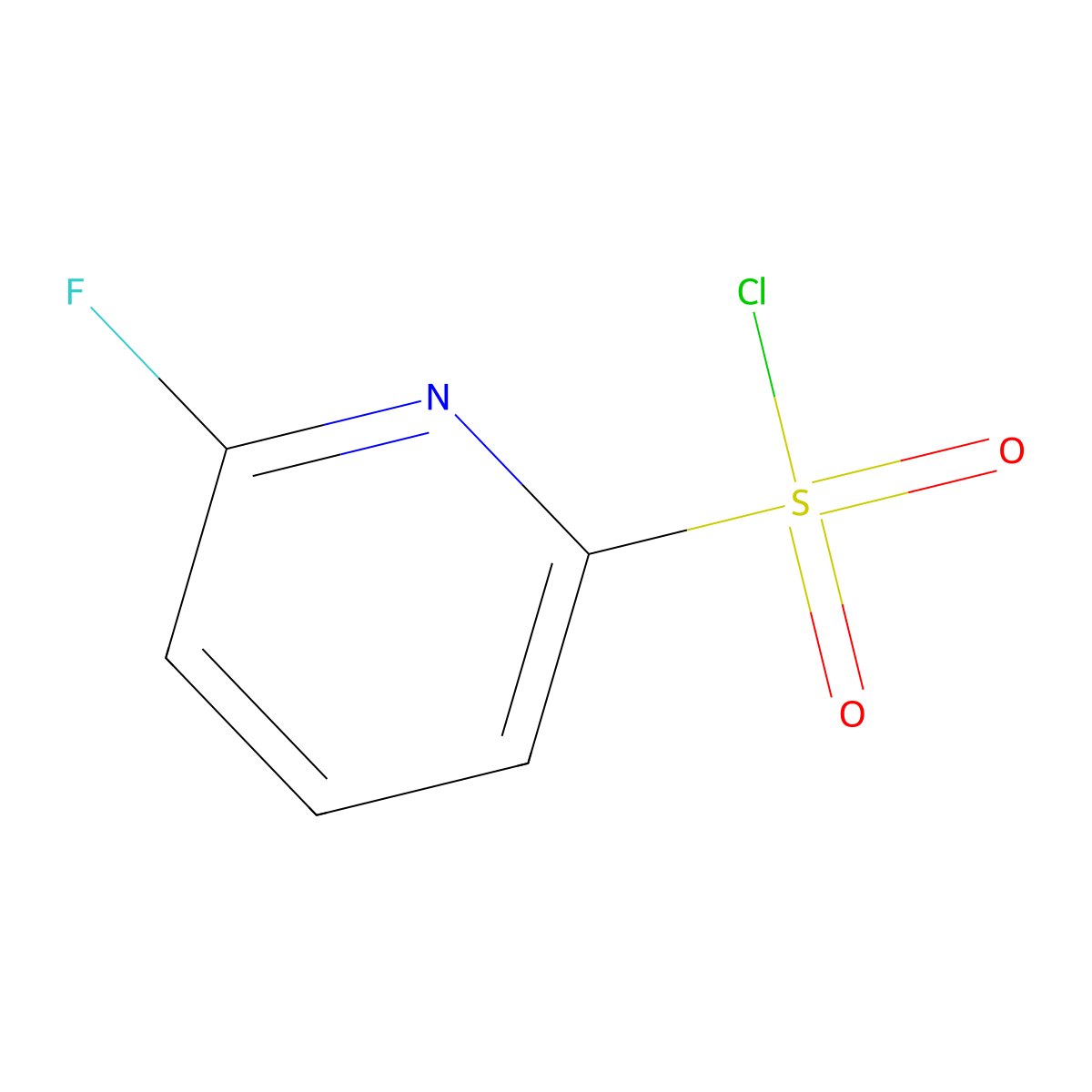 6-Fluoropyridine-2-sulfonyl chloride molecular structure, CAS 128583-07-3