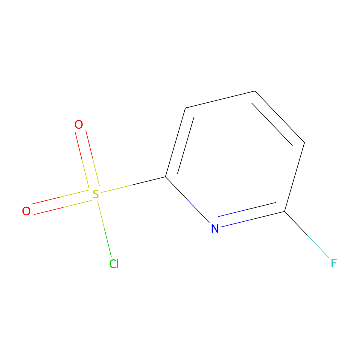 6-Fluoropyridine-2-sulfonyl chloride molecular structure, CAS 128583-07-3
