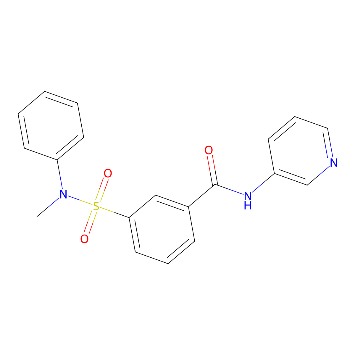 3-[methyl(phenyl)sulfamoyl]-N-(pyridin-3-yl)benzamide molecular structure, CAS 1285873-39-3