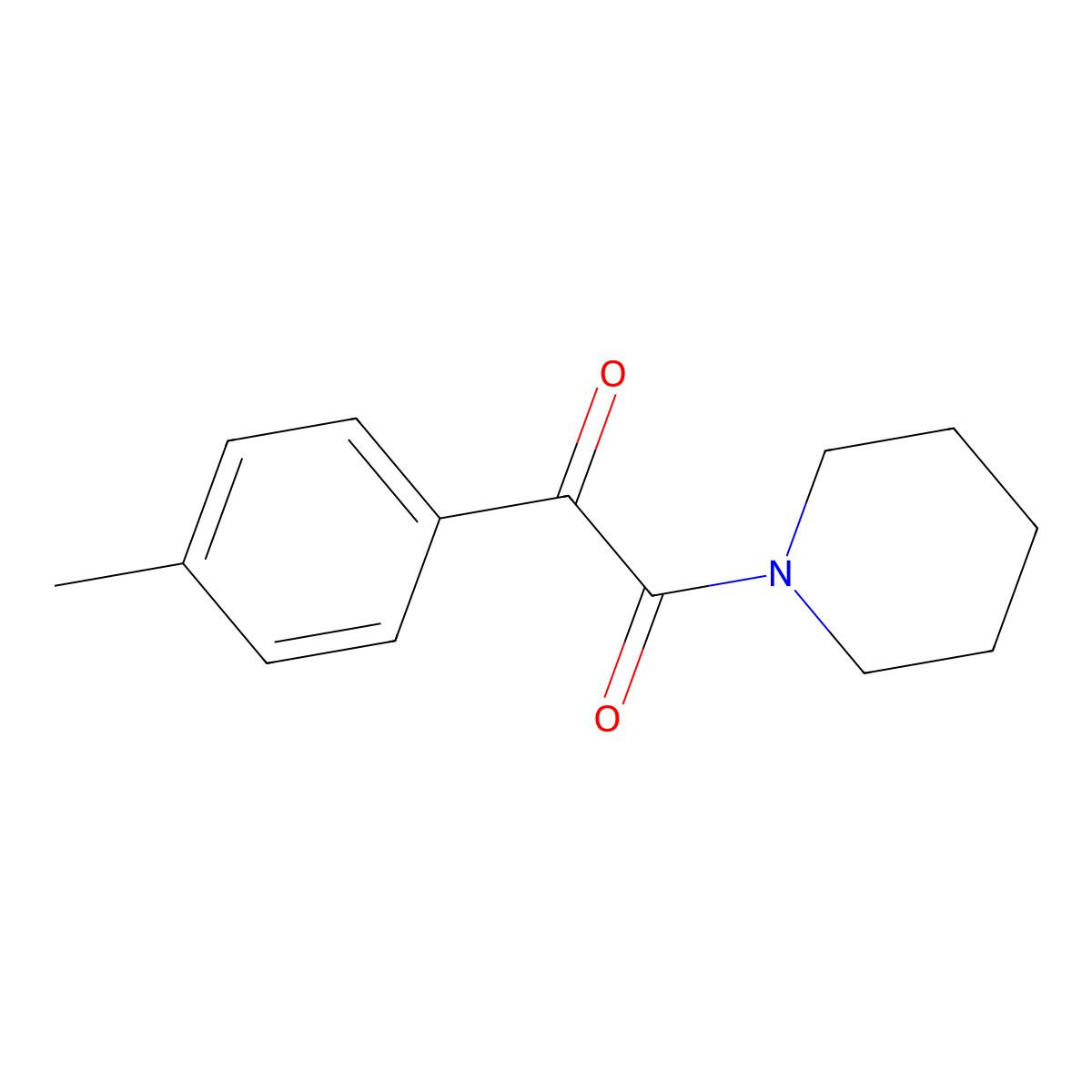1-(4-Methylphenyl)-2-(piperidin-1-yl)ethane-1,2-dione molecular structure, CAS 128592-61-0