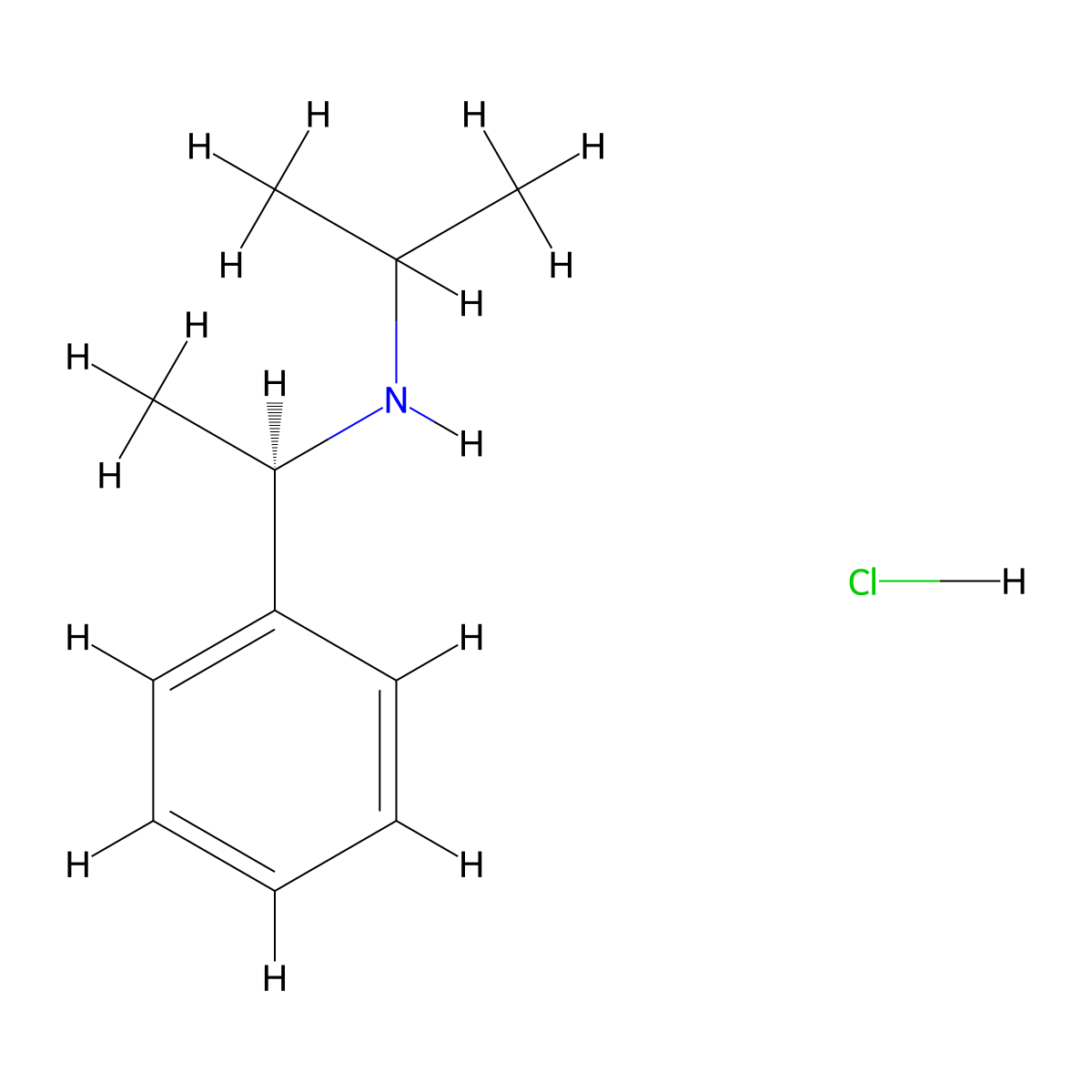 (R)-N-(2-Propyl)-1-Phenylethylamine Hydrochloride molecular structure, CAS 128593-72-6