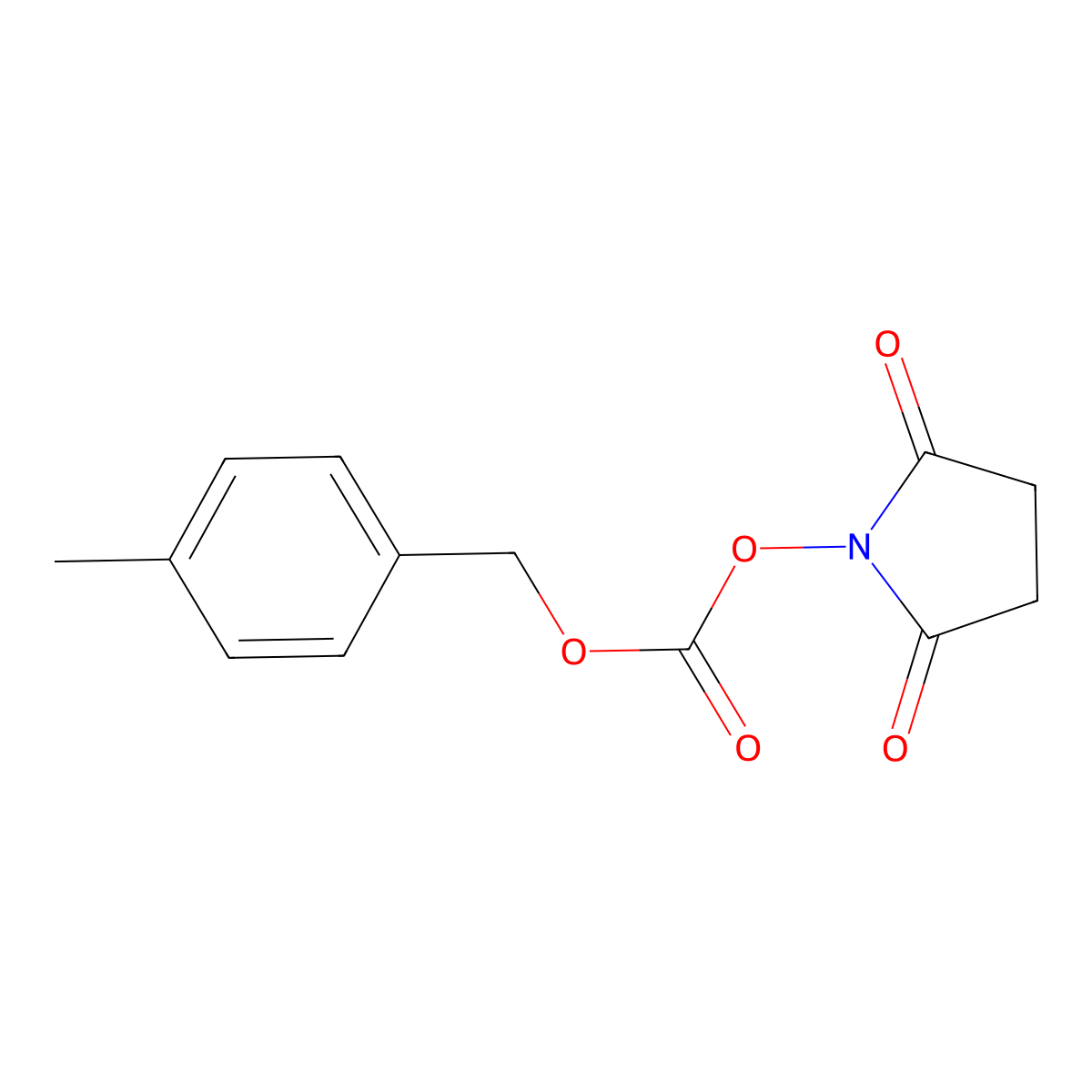 2,5-Dioxopyrrolidin-1-yl (4-methylbenzyl) carbonate molecular structure, CAS 128595-01-7