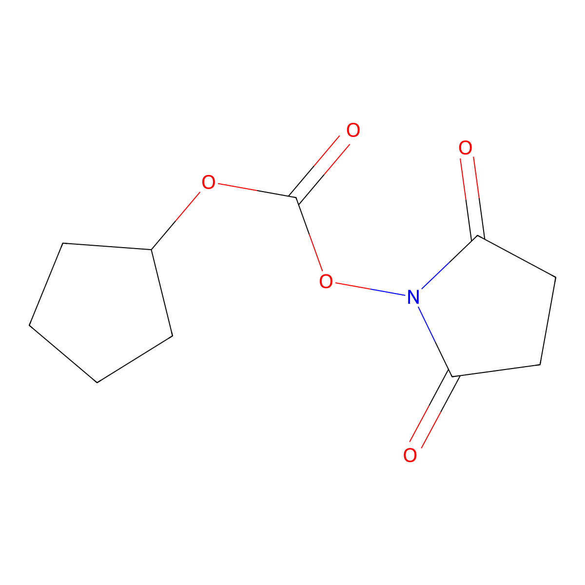 N-(Cyclopentyloxycarbonyloxy)succinimide molecular structure, CAS 128595-07-3