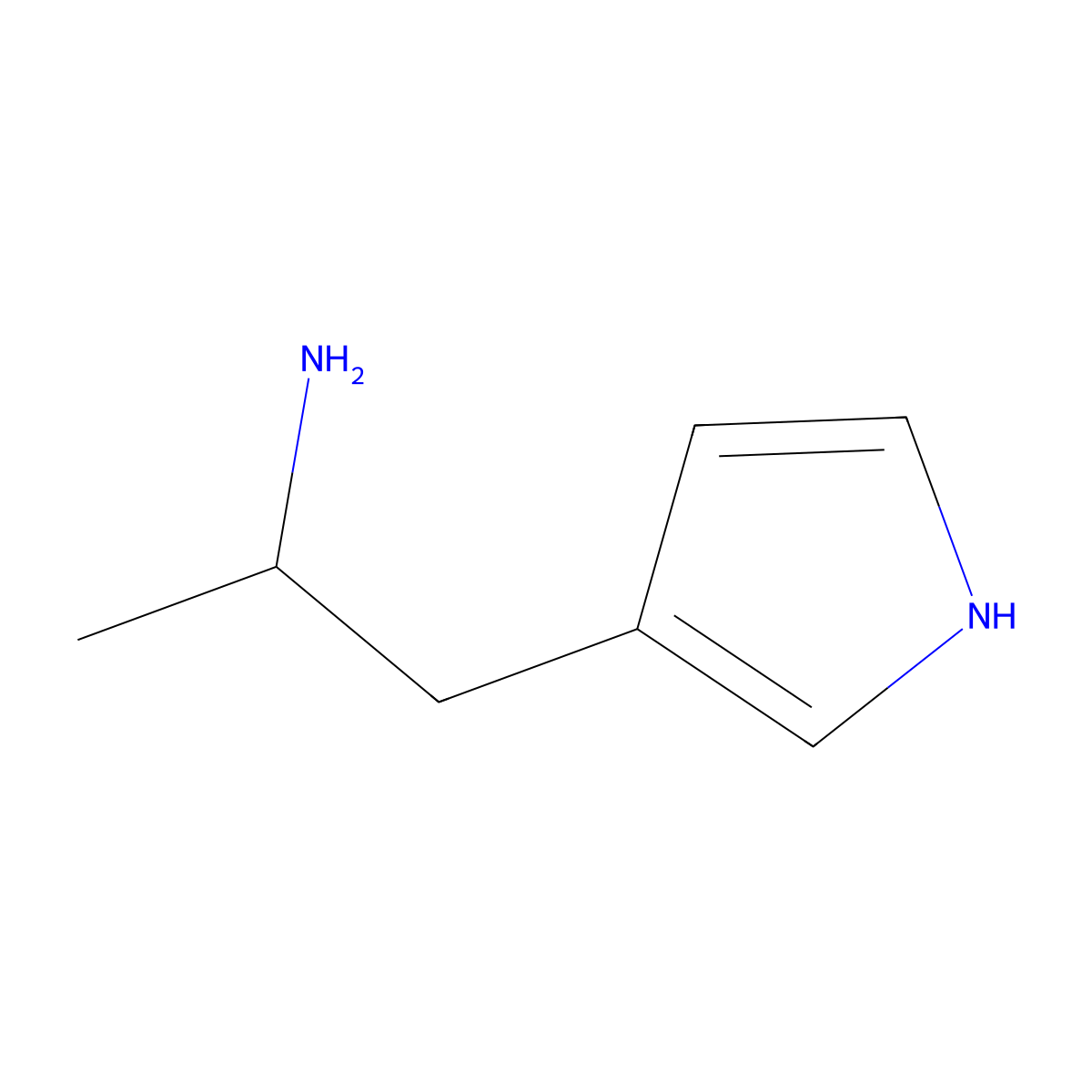 1-(1H-pyrrol-3-yl)propan-2-amine molecular structure, CAS 128600-49-7