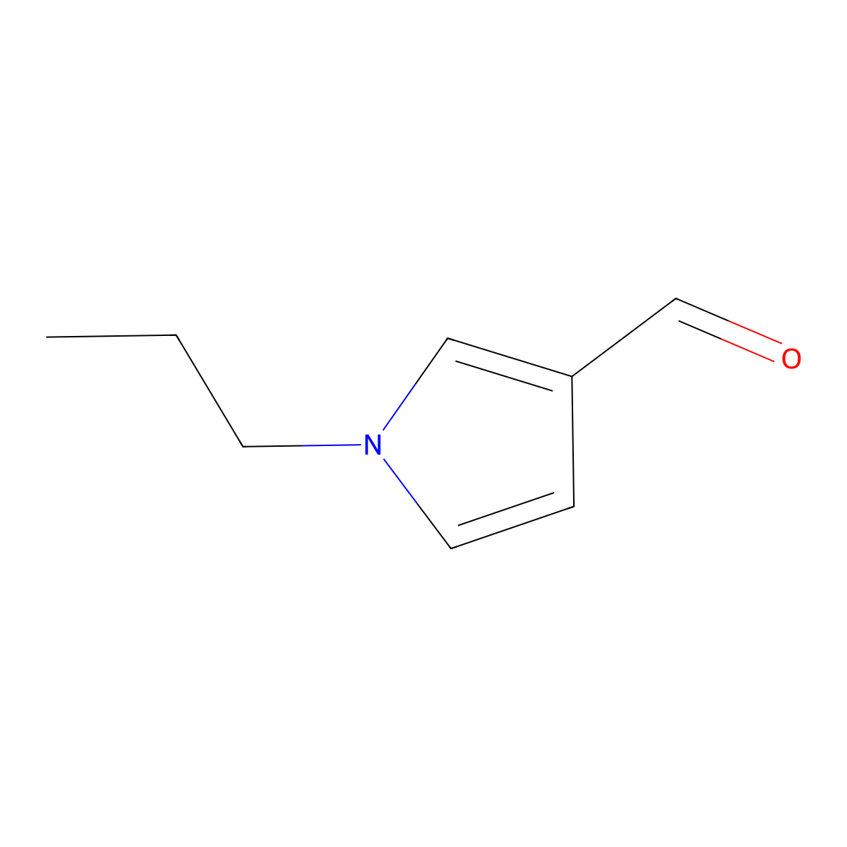 1-propyl-1H-pyrrole-3-carbaldehyde molecular structure, CAS 128600-69-1