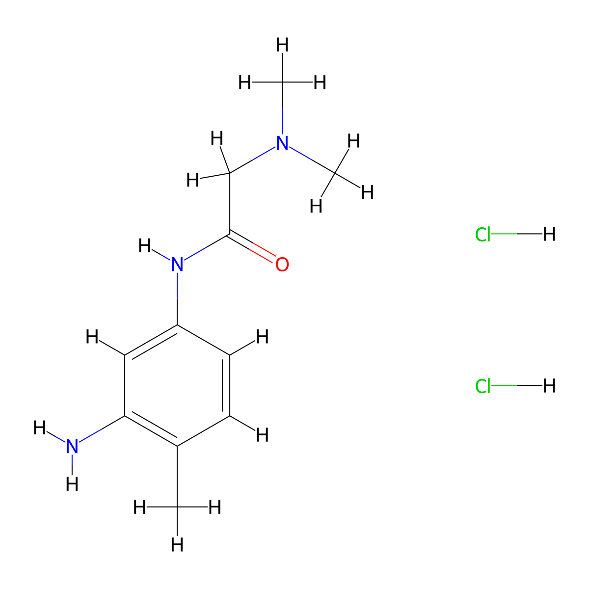 N~1~-(3-Amino-4-methylphenyl)-N~2~,N~2~-dimethylglycinamide dihydrochloride molecular structure, CAS 1286034-30-7