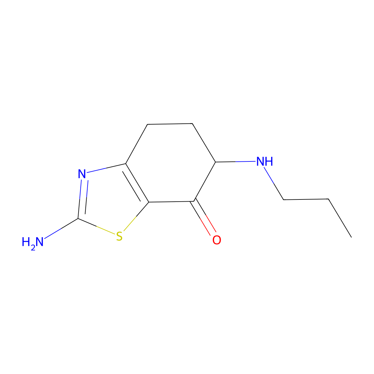 2-Amino-6-(propylamino)-5,6-dihydrobenzo[d]thiazol-7(4H)-one molecular structure, CAS 1286047-33-3