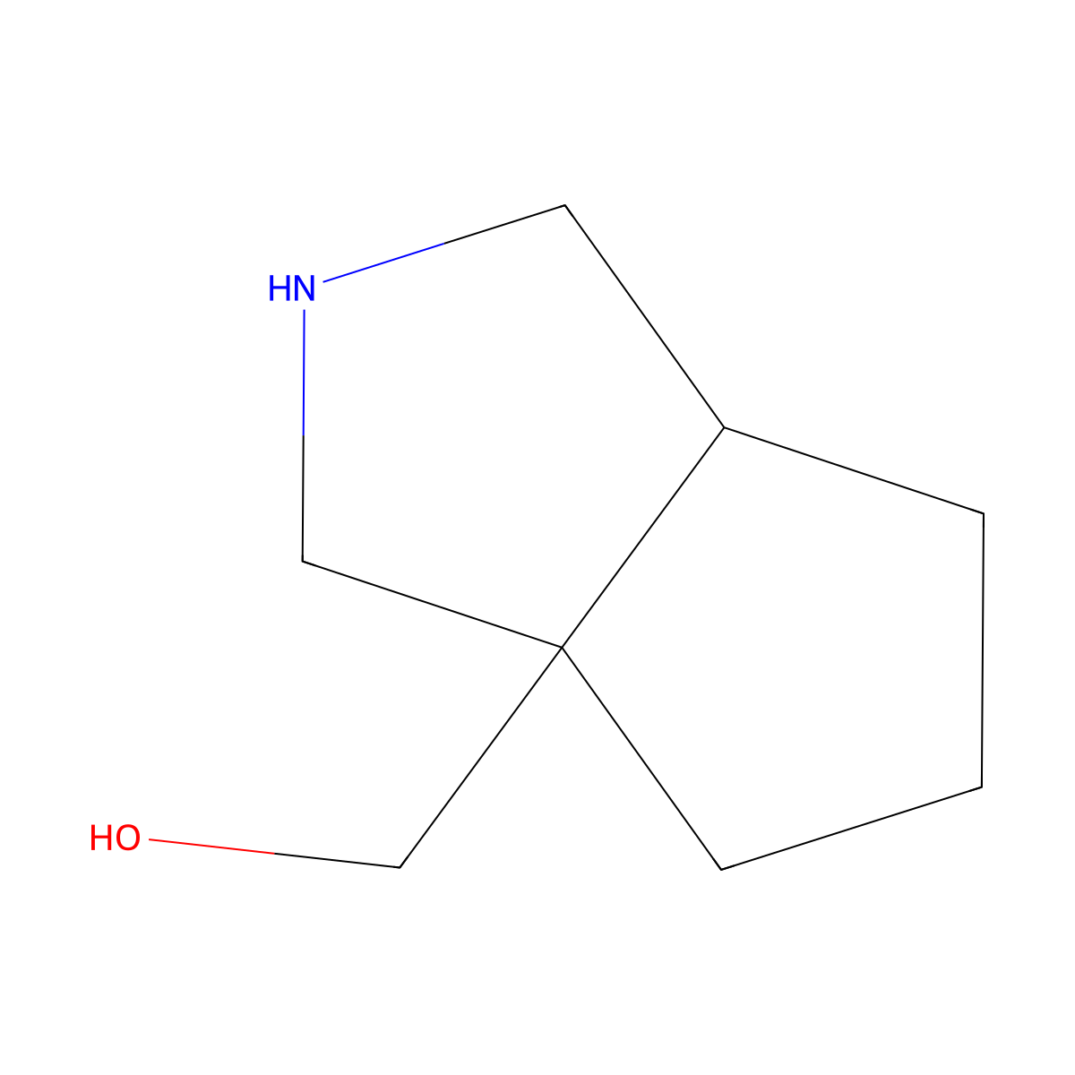 (Octahydrocyclopenta[c]pyrrol-3a-yl)methanol molecular structure, CAS 1286088-27-4