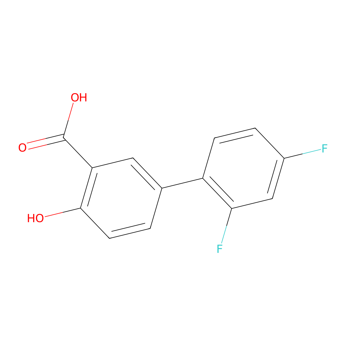 Diflunisal molecular structure, CAS 1286107-99-0