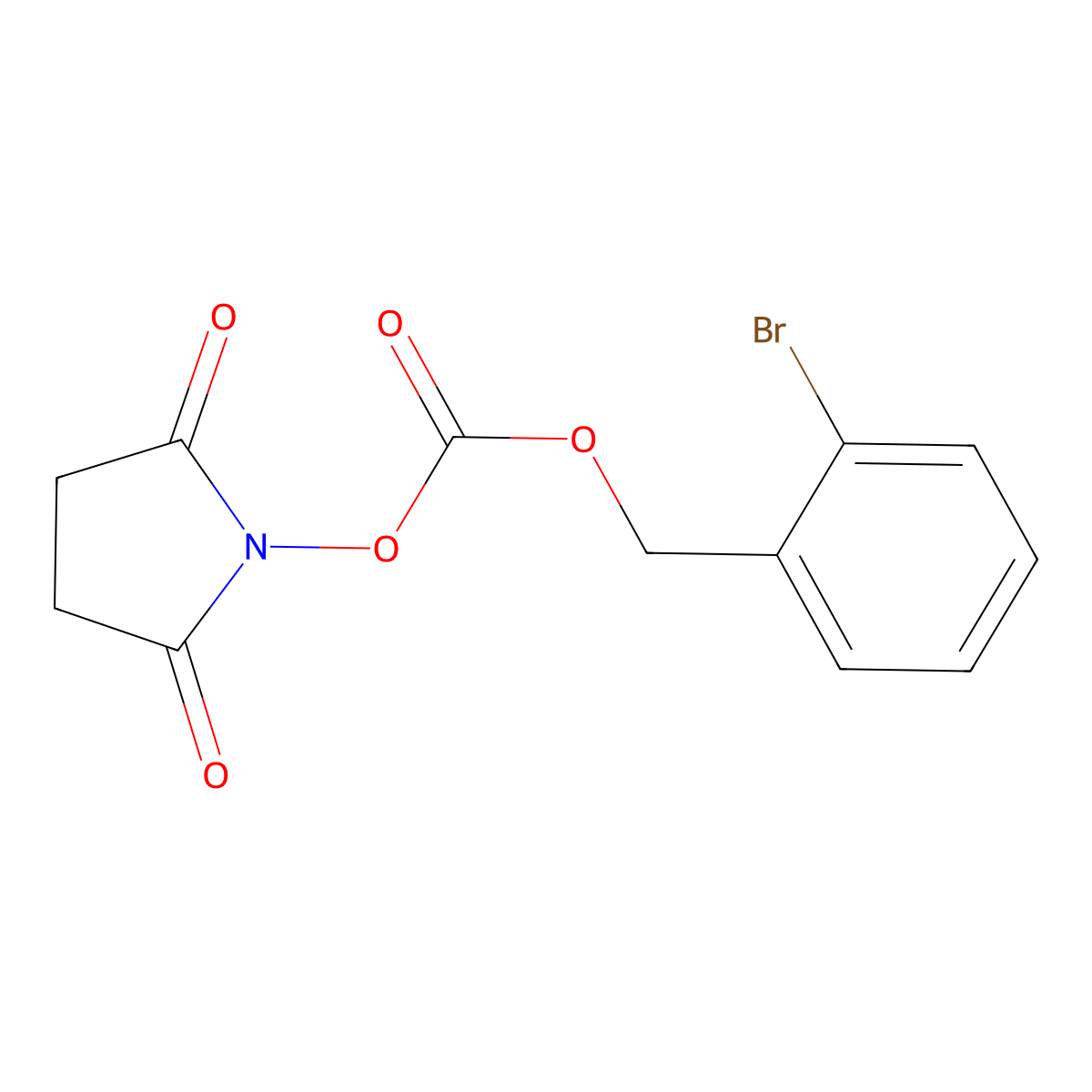 N-(2-Bromobenzyloxycarbonyloxy)succinimide molecular structure, CAS 128611-93-8