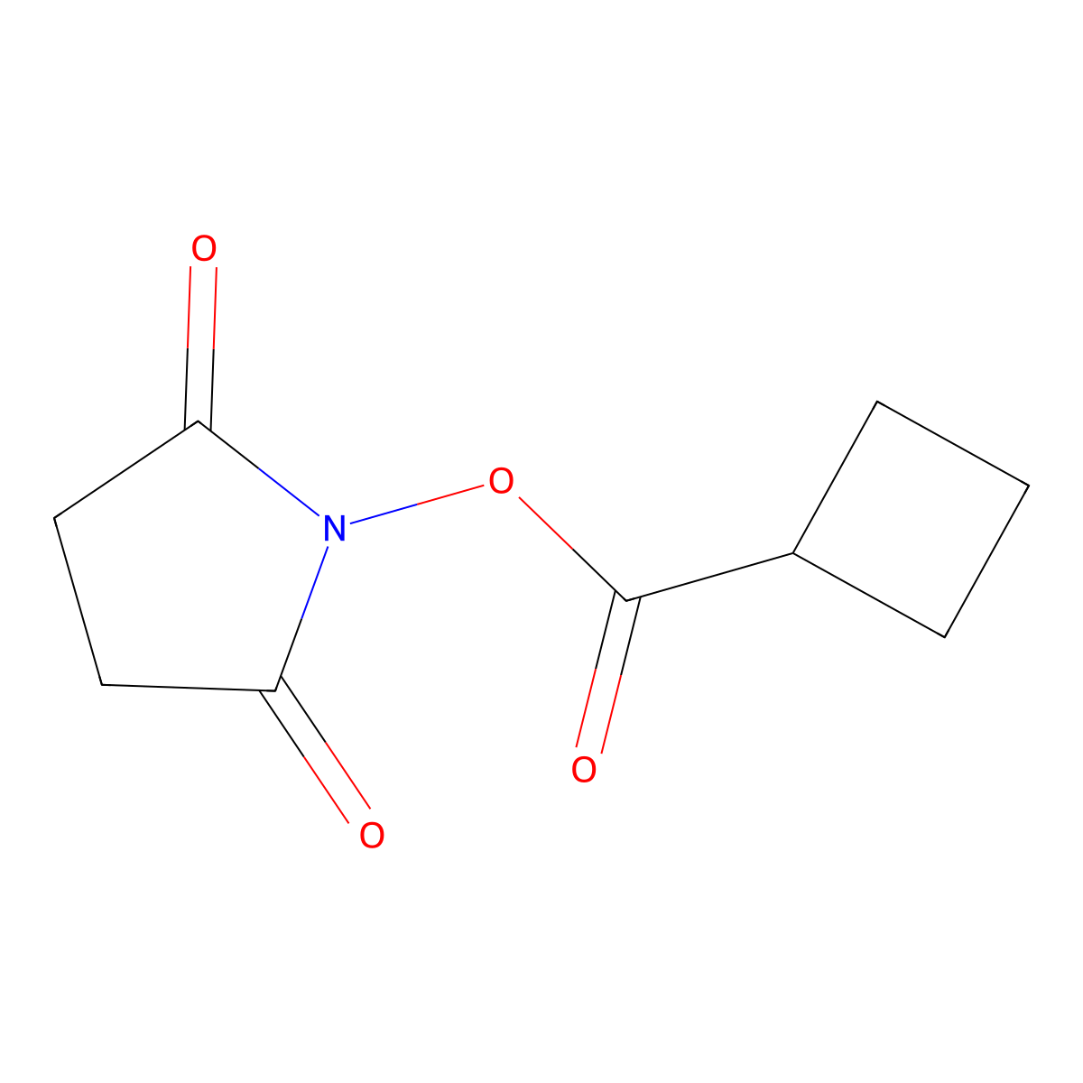 1-[(Cyclobutylcarbonyl)oxy]pyrrolidine-2,5-dione molecular structure, CAS 128611-94-9