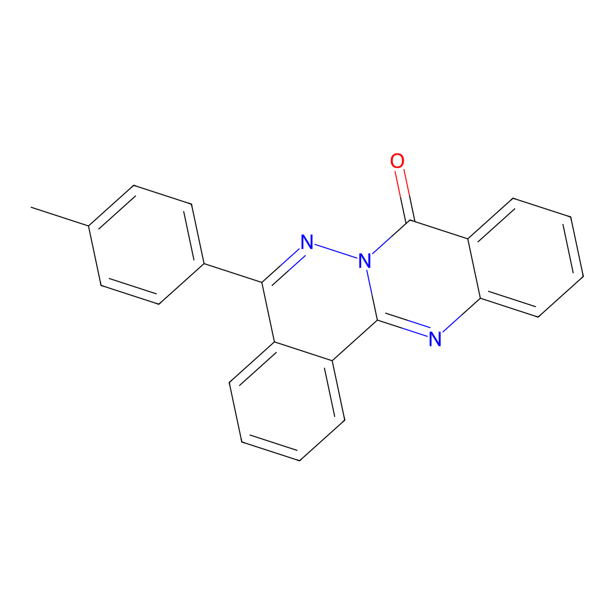 5-(4-methylphenyl)-8H-phthalazino[1,2-b]quinazolin-8-one molecular structure, CAS 128615-82-7