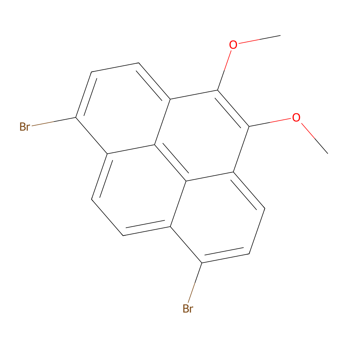1,8-Dibromo-4,5-dimethoxypyrene molecular structure, CAS 1286170-85-1