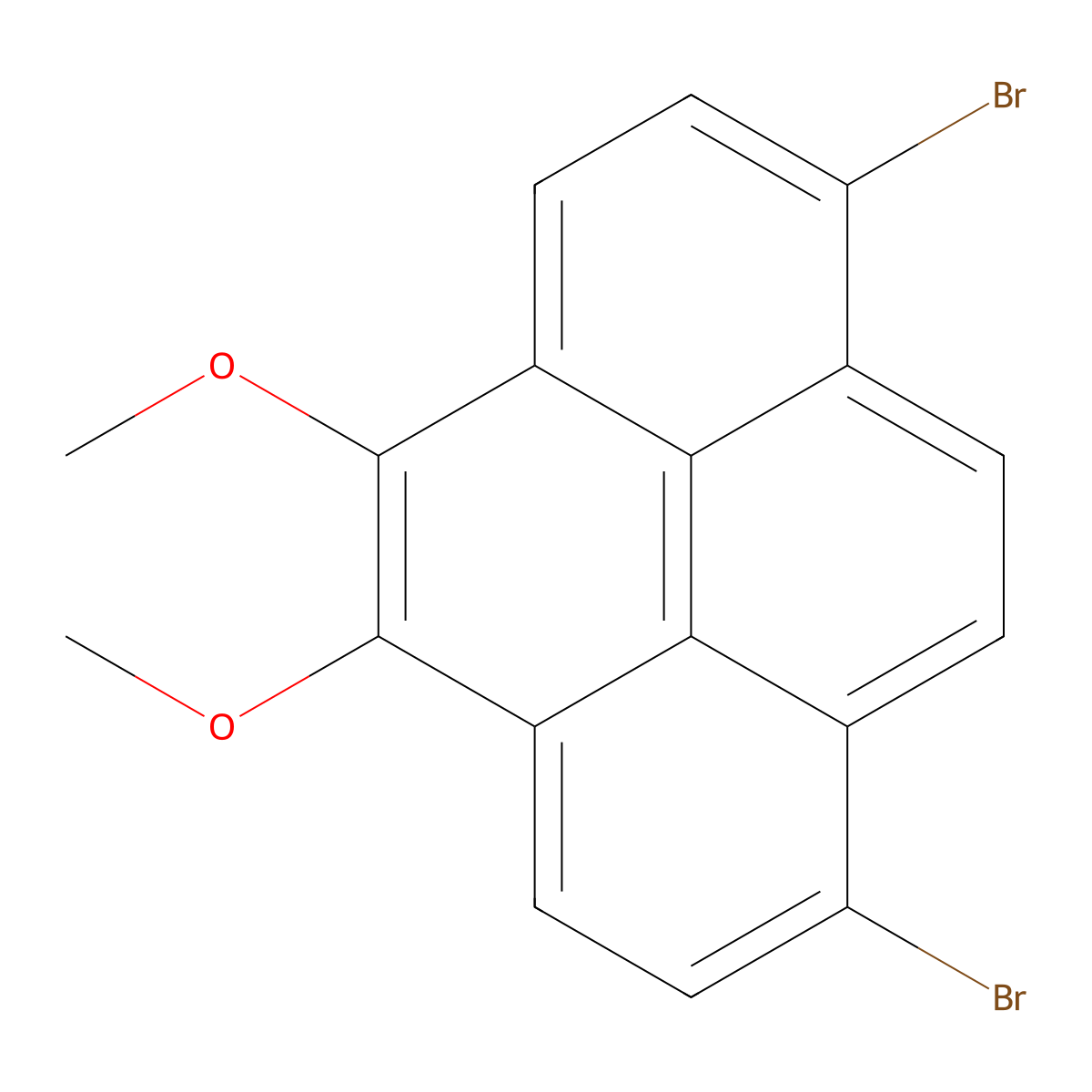 1,8-Dibromo-4,5-dimethoxypyrene molecular structure, CAS 1286170-85-1