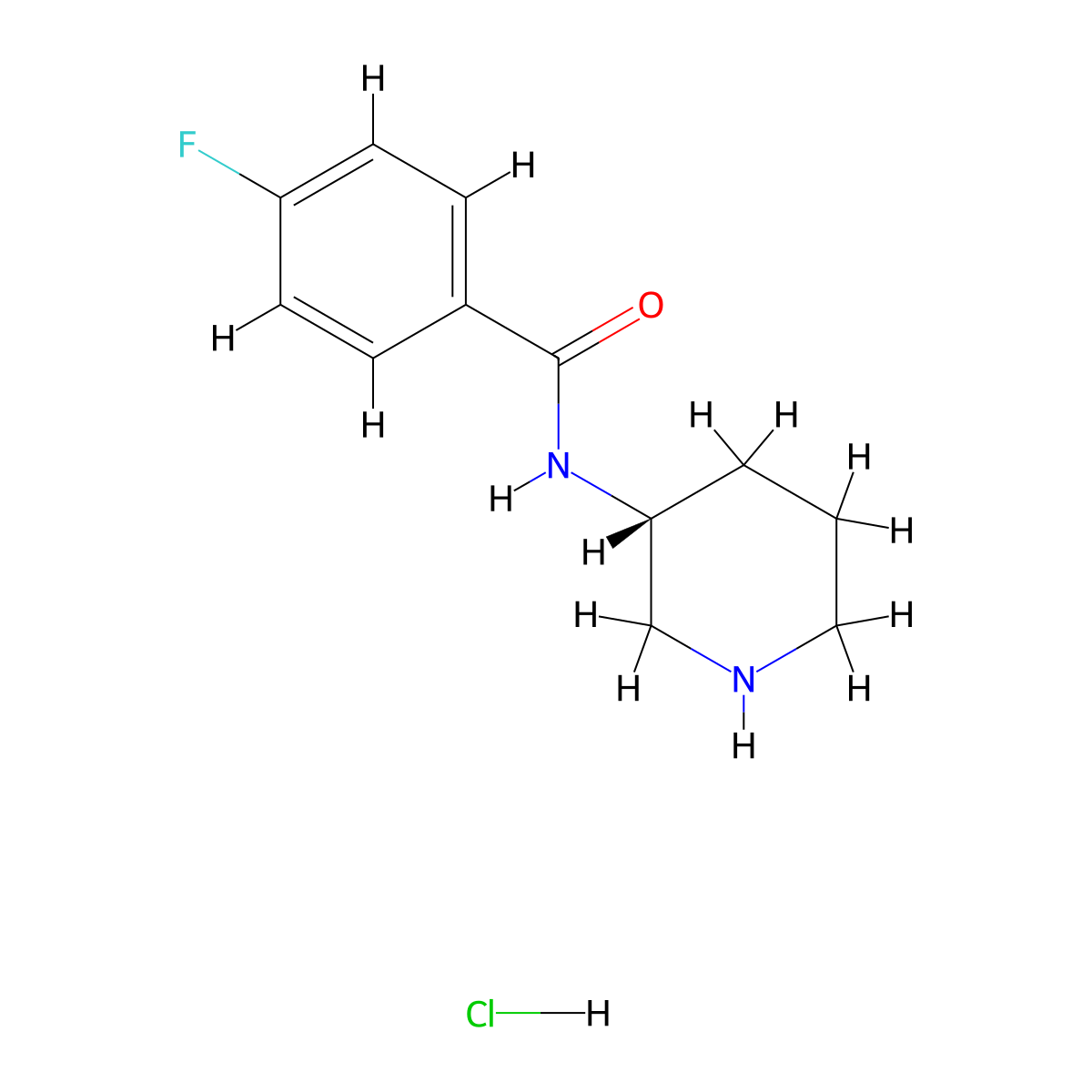 (R)-4-Fluoro-N-(piperidin-3-yl)benzamidehydrochloride molecular structure, CAS 1286207-25-7