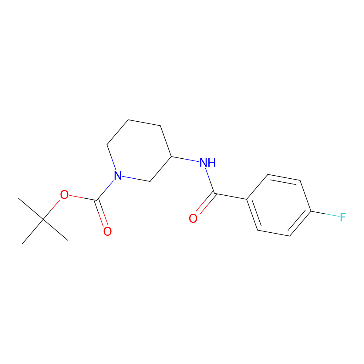 (R)-tert-Butyl 3-(4-fluorobenzamido)piperidine-1-carboxylate molecular structure, CAS 1286207-26-8