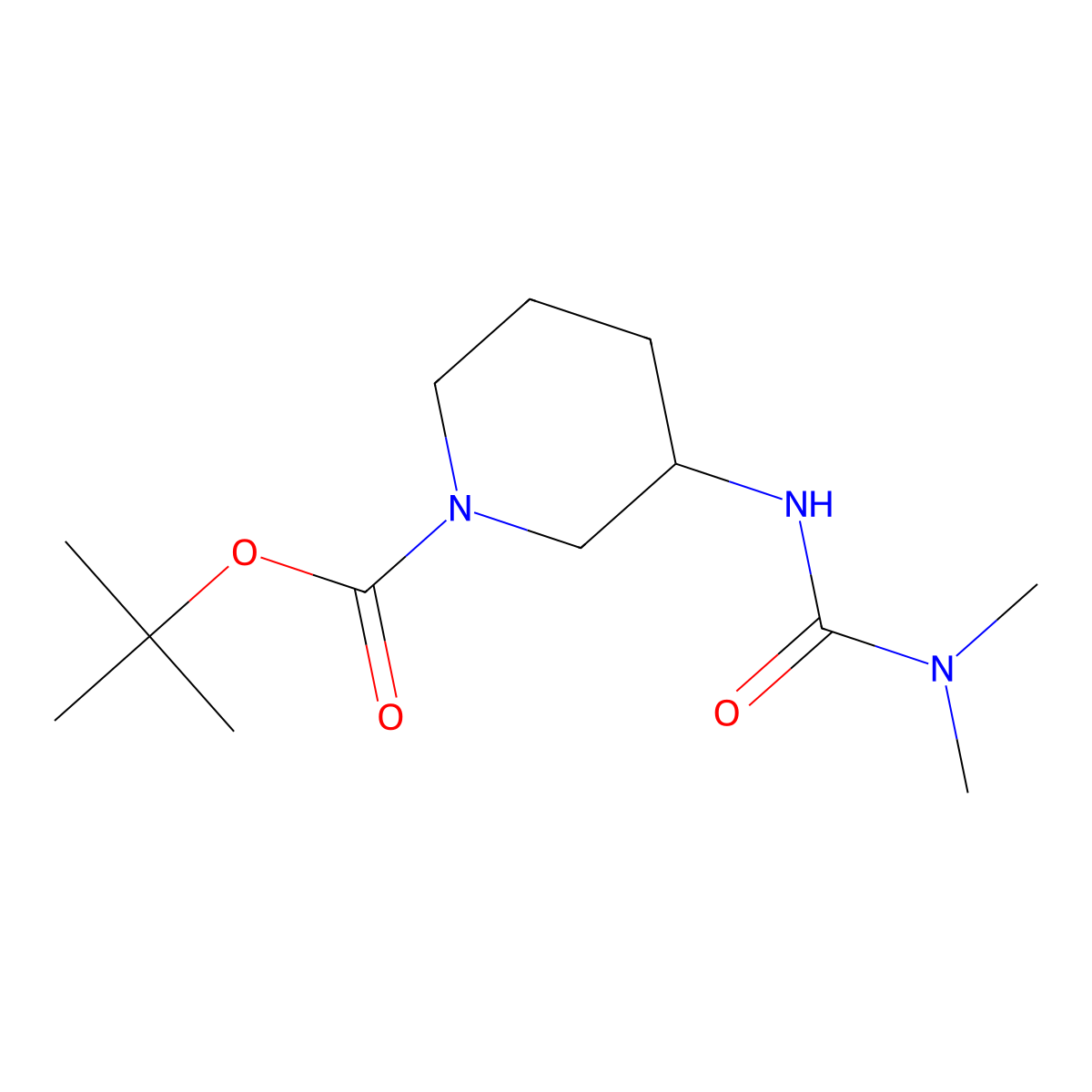 (R)-tert-Butyl 3-(3,3-dimethylureido)piperidine-1-carboxylate molecular structure, CAS 1286207-28-0