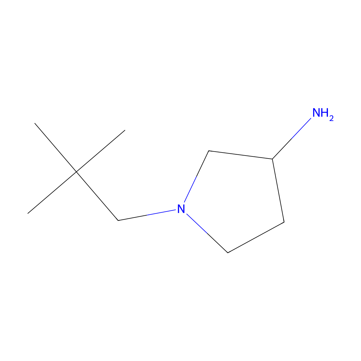 (S)-1-Neopentylpyrrolidin-3-amine molecular structure, CAS 1286207-45-1