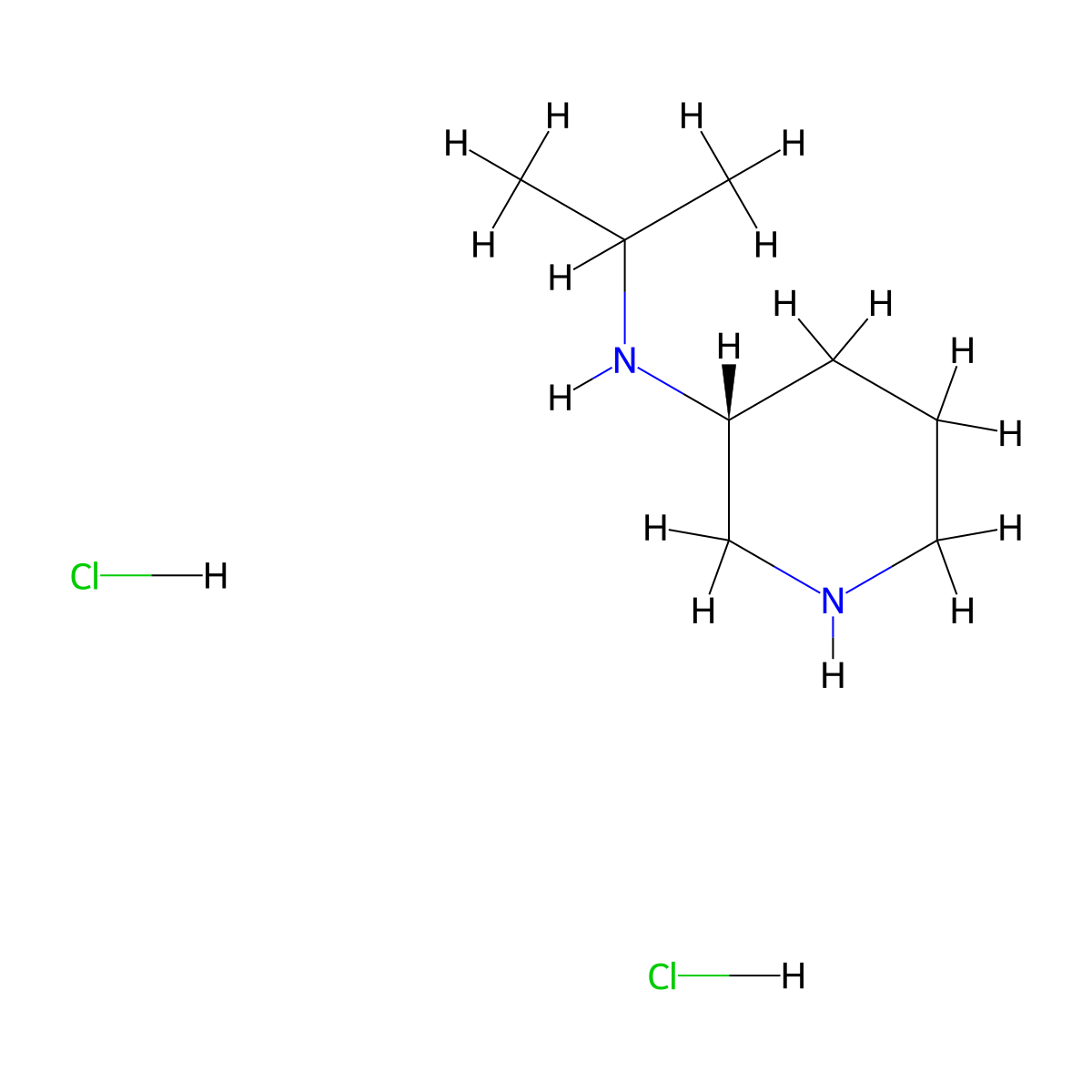 (R)-N-(Propan-2-yl)piperidin-3-amine dihydrochloride molecular structure, CAS 1286207-72-4