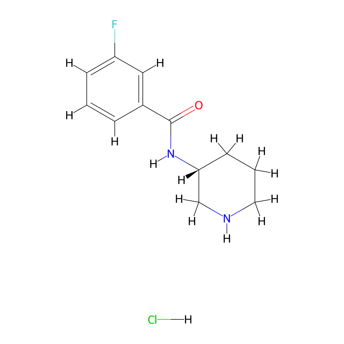 (R)-3-Fluoro-N-(piperidin-3-yl)benzamidehydrochloride molecular structure, CAS 1286207-73-5
