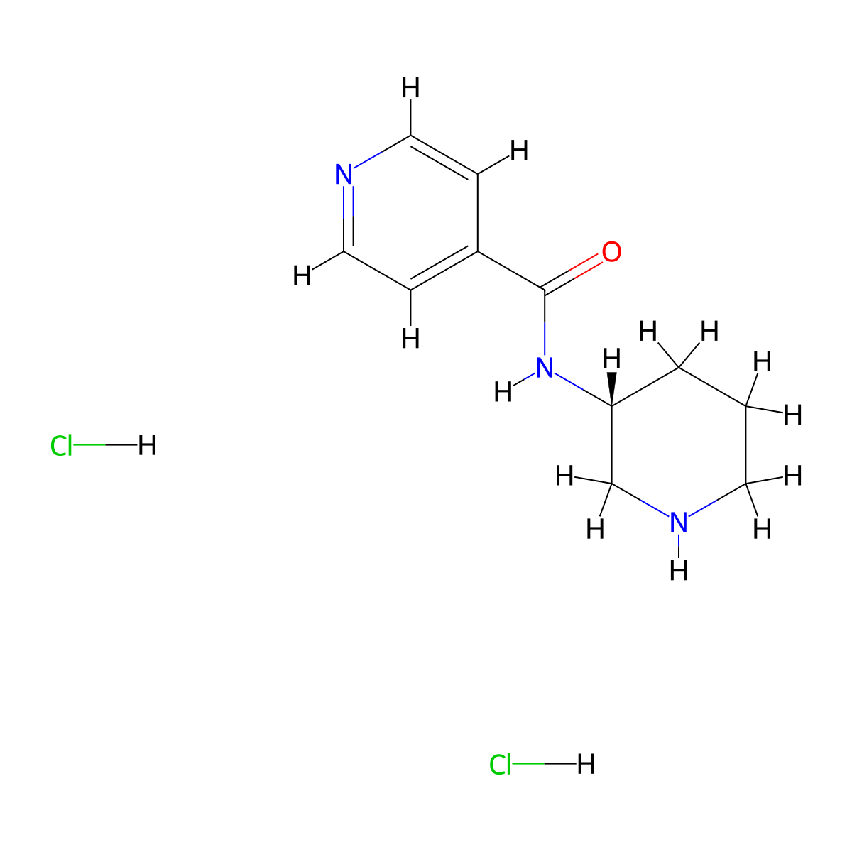 (R)-N-(Piperidin-3-yl)pyridine-4-carboxamide dihydrochloride molecular structure, CAS 1286208-22-7