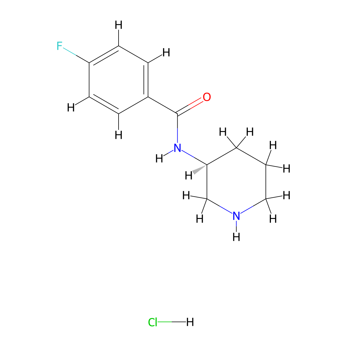 (S)-4-Fluoro-N-(piperidin-3-yl)benzamide hydrochloride molecular structure, CAS 1286208-24-9
