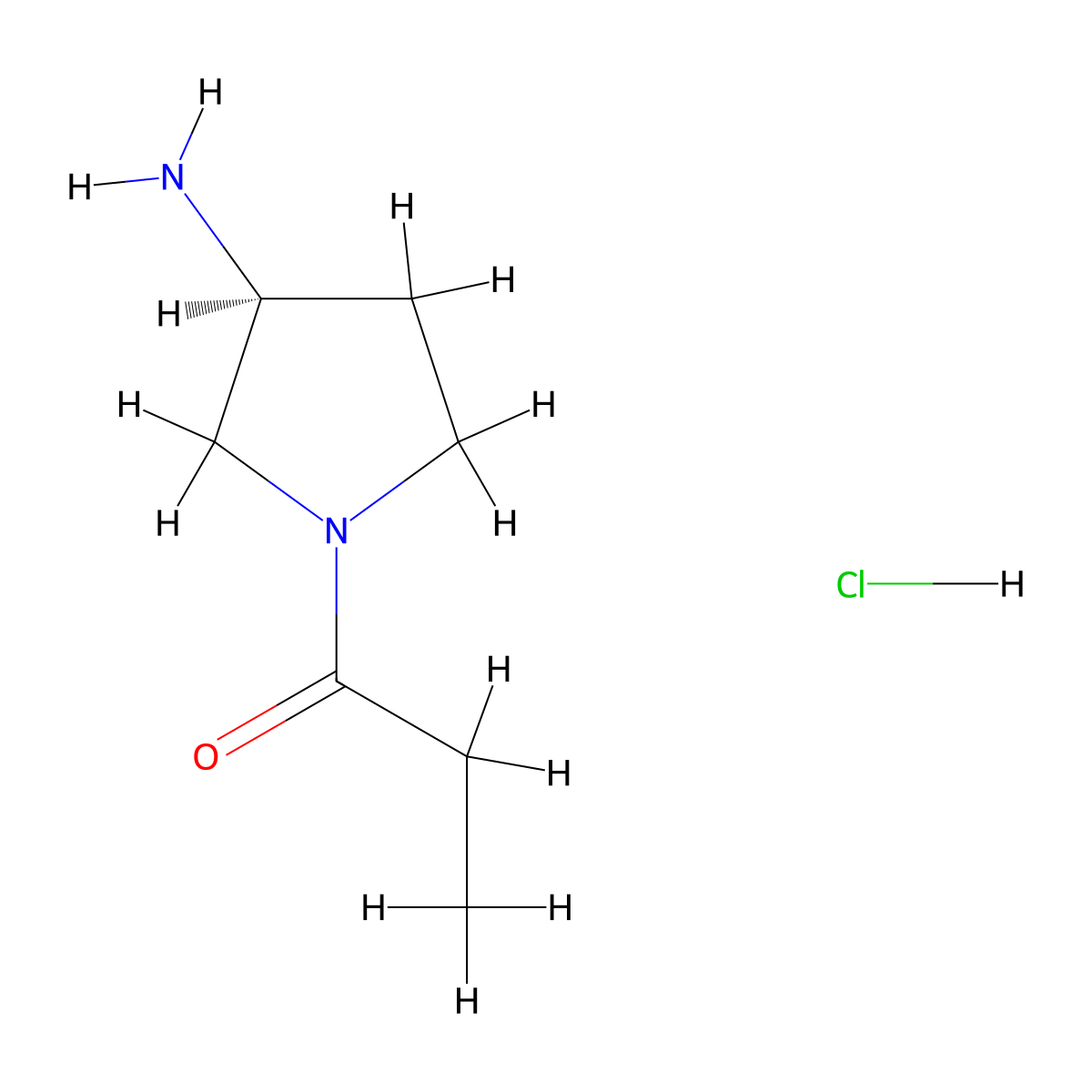 (S)-1-(3-Aminopyrrolidin-1-yl)propan-1-one hydrochloride molecular structure, CAS 1286208-53-4