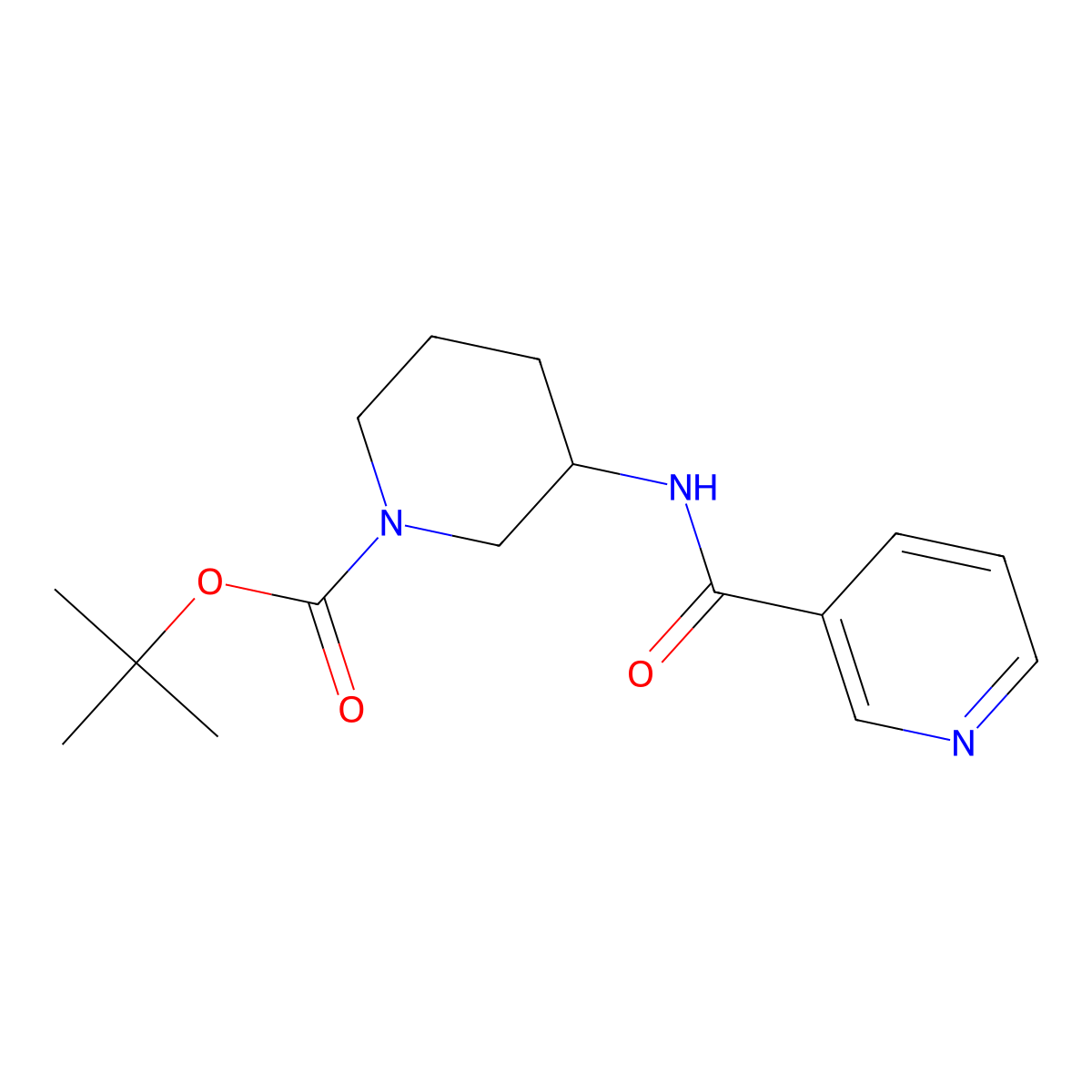 (R)-tert-Butyl 3-(nicotinamido)piperidine-1-carboxylate molecular structure, CAS 1286208-72-7