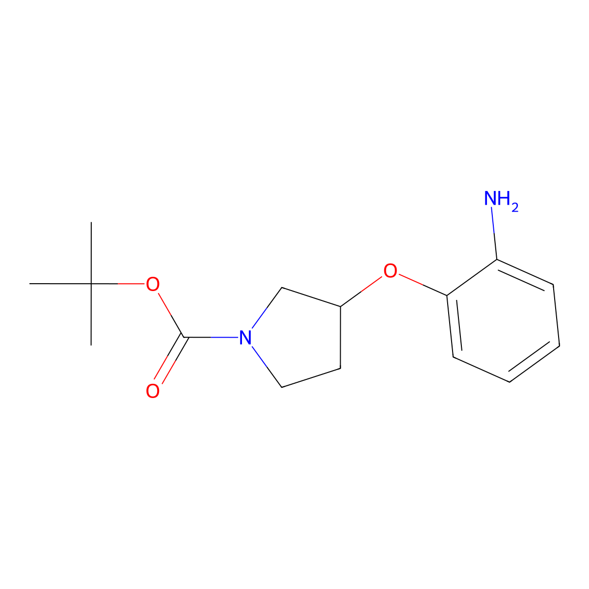 (R)-tert-Butyl 3-(2-aminophenoxy)pyrrolidine-1-carboxylate molecular structure, CAS 1286208-80-7