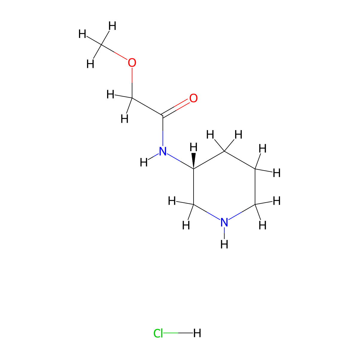 (R)-2-Methoxy-N-(piperidin-3-yl)acetamide hydrochloride molecular structure, CAS 1286209-05-9