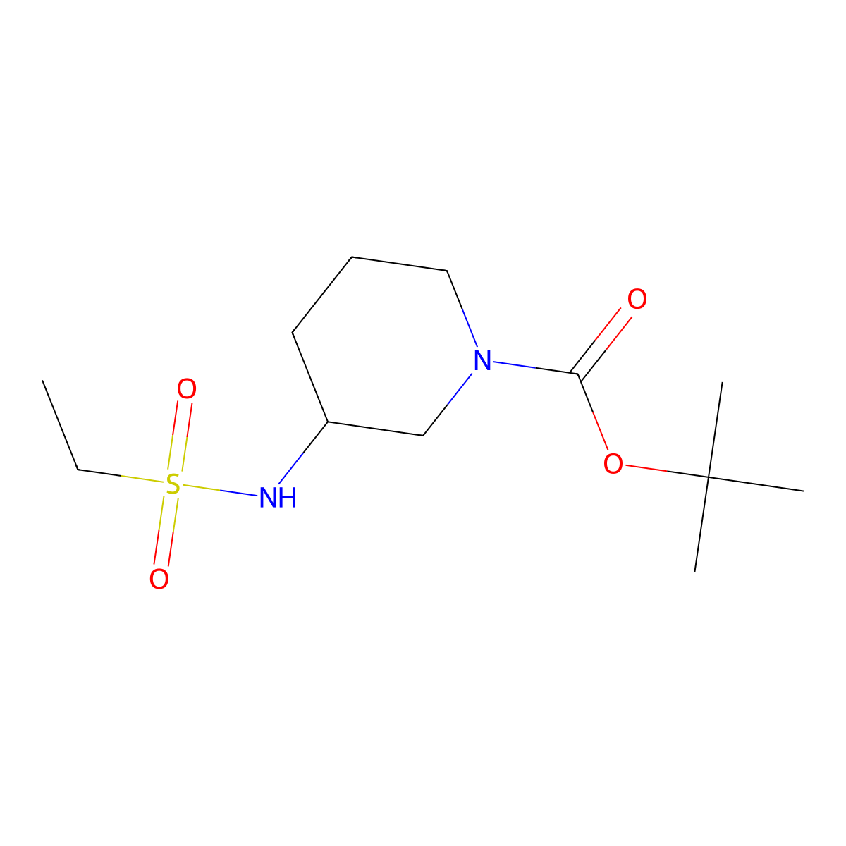 (R)-tert-Butyl 3-(ethylsulfonamido)piperidine-1-carboxylate molecular structure, CAS 1286209-12-8