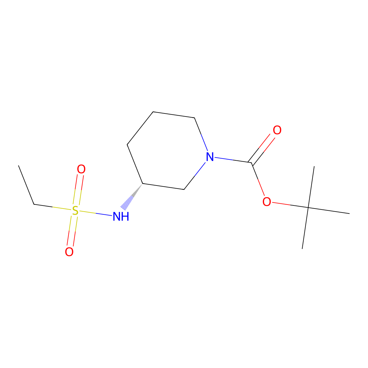 (R)-tert-Butyl 3-(ethylsulfonamido)piperidine-1-carboxylate molecular structure, CAS 1286209-12-8