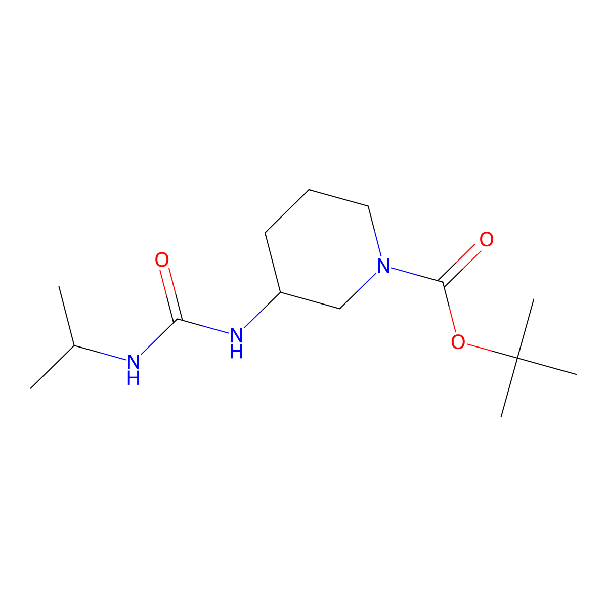 (R)-tert-Butyl 3-[(propan-2-yl)carbamoyl]aminopiperidine-1-carboxylate molecular structure, CAS 1286209-14-0