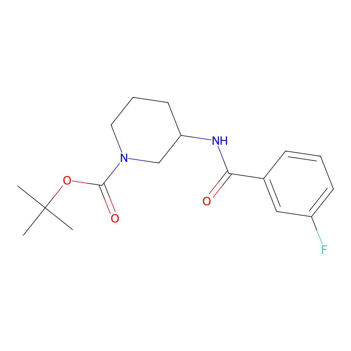 (R)-tert-Butyl 3-(3-fluorobenzamido)piperidine-1-carboxylate molecular structure, CAS 1286209-27-5