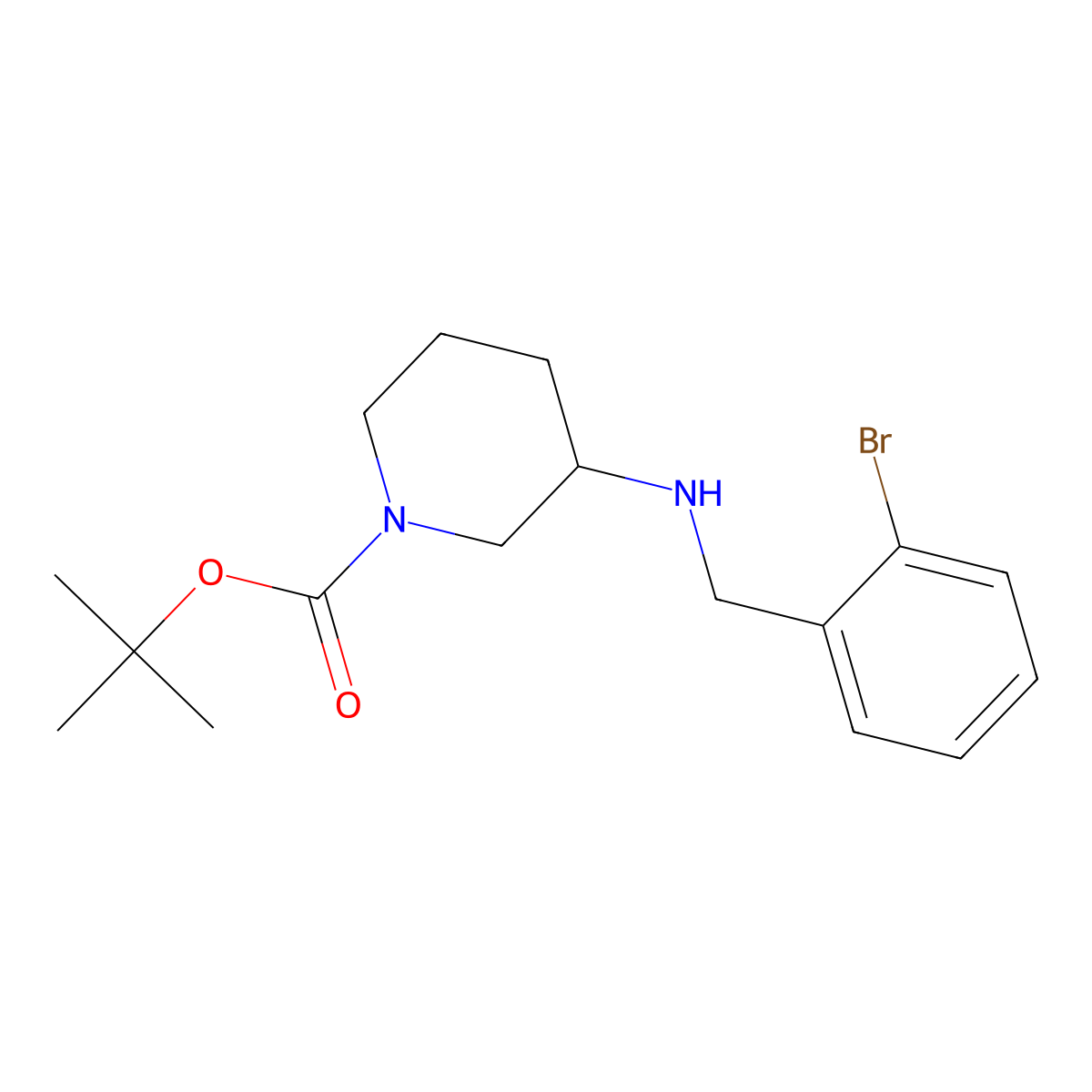 (R)-tert-Butyl 3-(2-bromobenzylamino)piperidine-1-carboxylate molecular structure, CAS 1286209-28-6