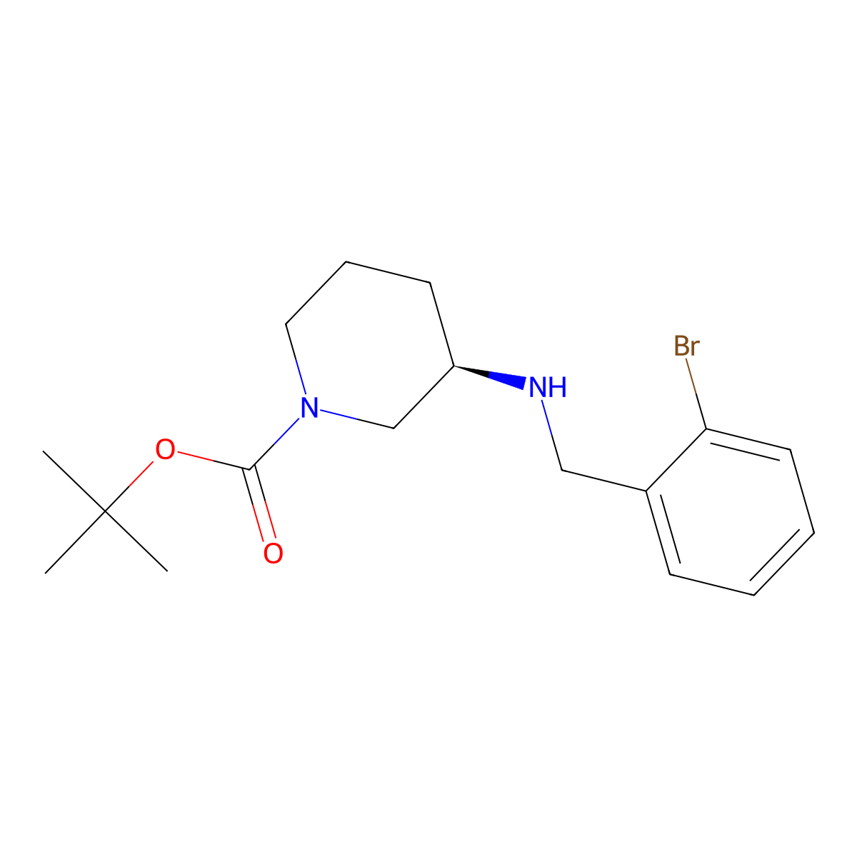 (R)-tert-Butyl 3-(2-bromobenzylamino)piperidine-1-carboxylate molecular structure, CAS 1286209-28-6