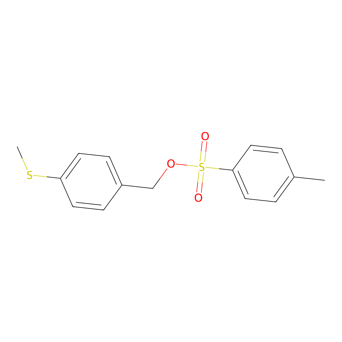 [4-(Methylsulfanyl)phenyl]methyl 4-methylbenzene-1-sulfonate molecular structure, CAS 128622-40-2