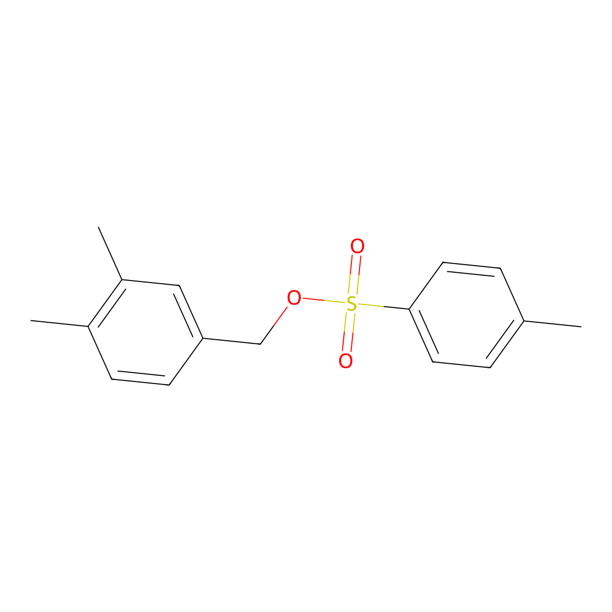 (3,4-Dimethylphenyl)methyl 4-methylbenzene-1-sulfonate molecular structure, CAS 128622-45-7