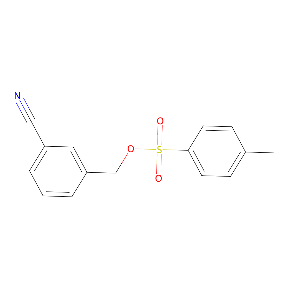 (3-Cyanophenyl)methyl 4-methylbenzene-1-sulfonate molecular structure, CAS 128622-52-6