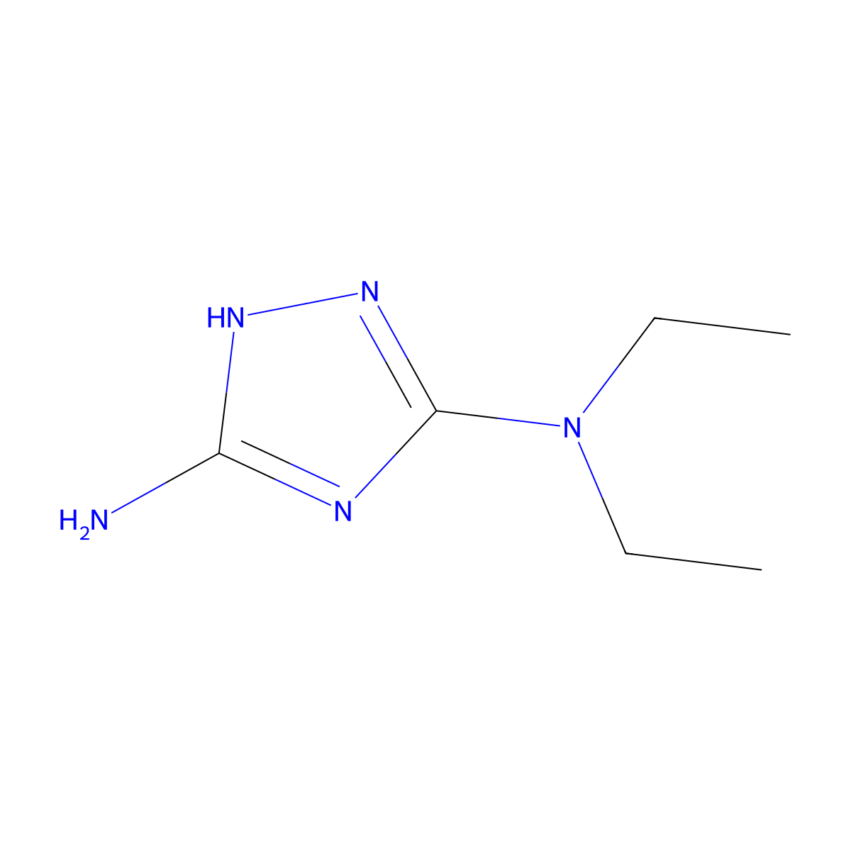 N3,N3-diethyl-4H-1,2,4-triazole-3,5-diamine molecular structure, CAS 128626-63-1